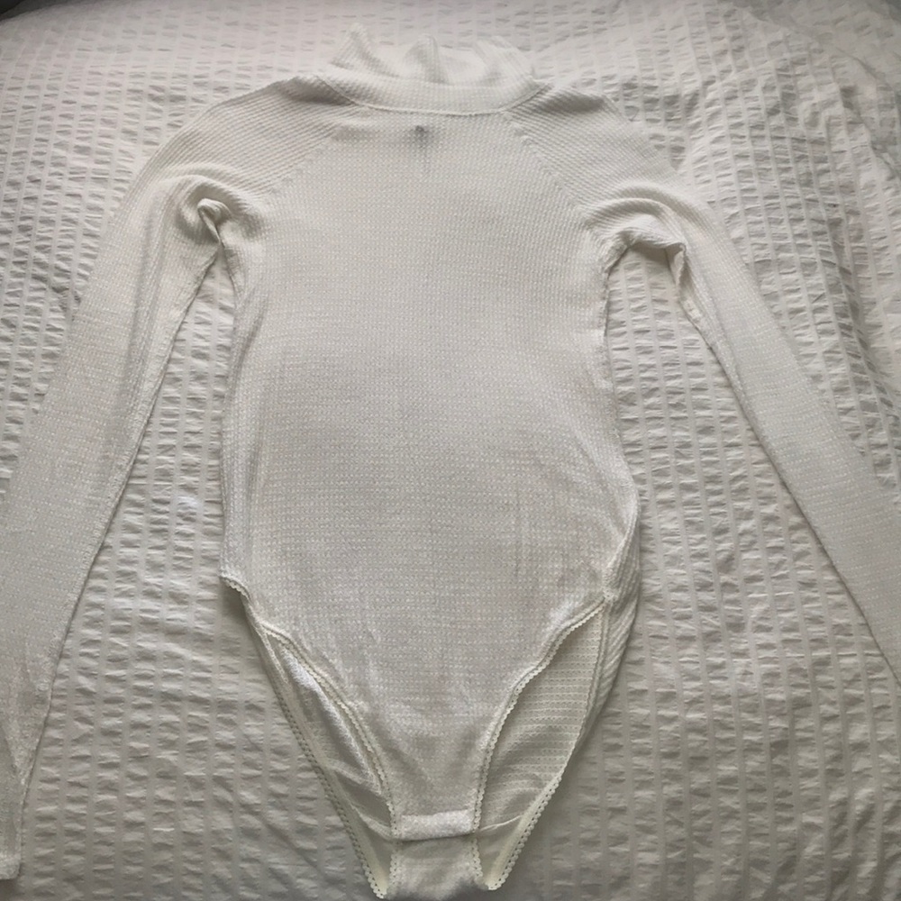 Free People turtleneck bodysuit white